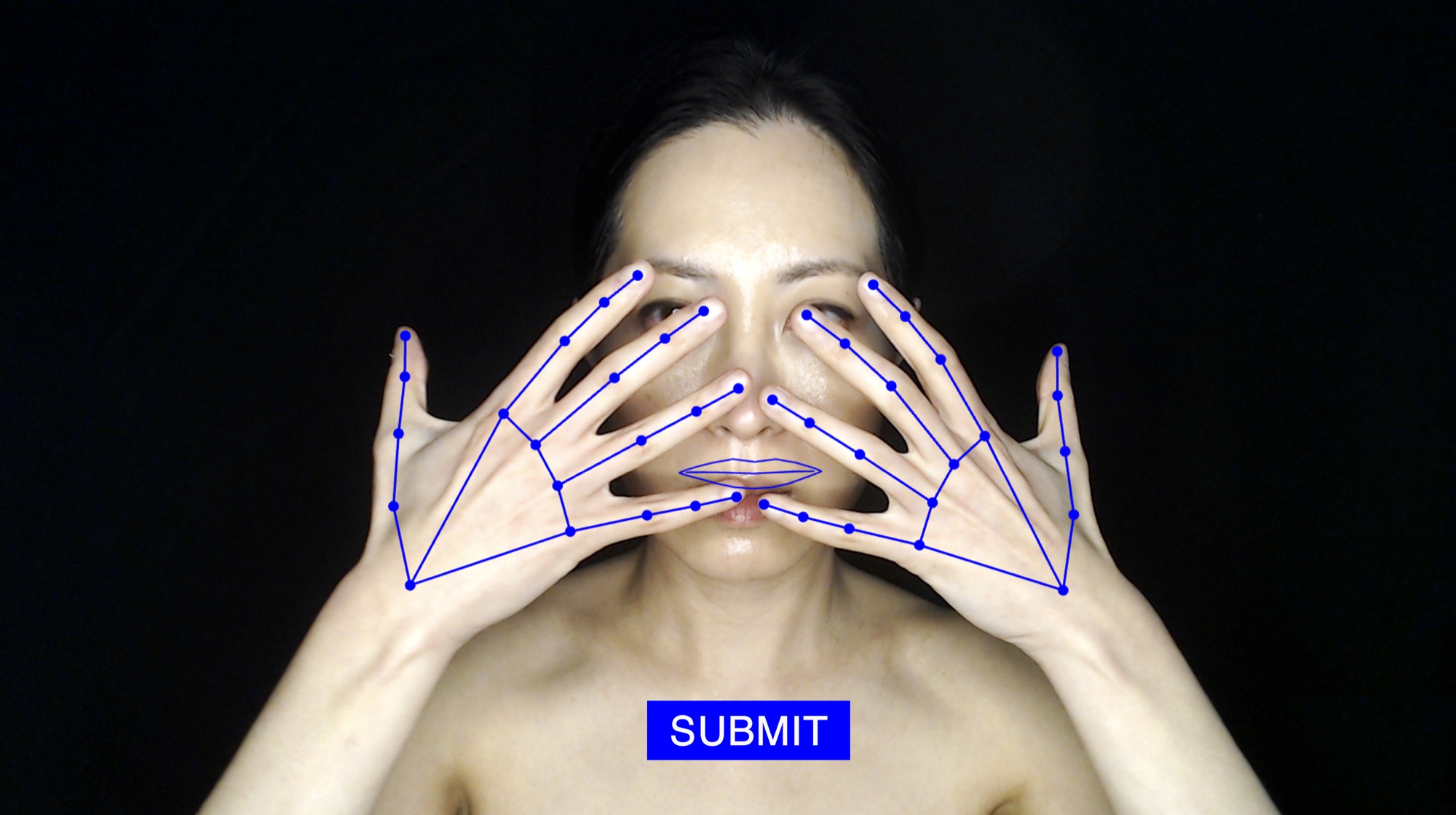 Monica Lim — AI hand-tracking performance still